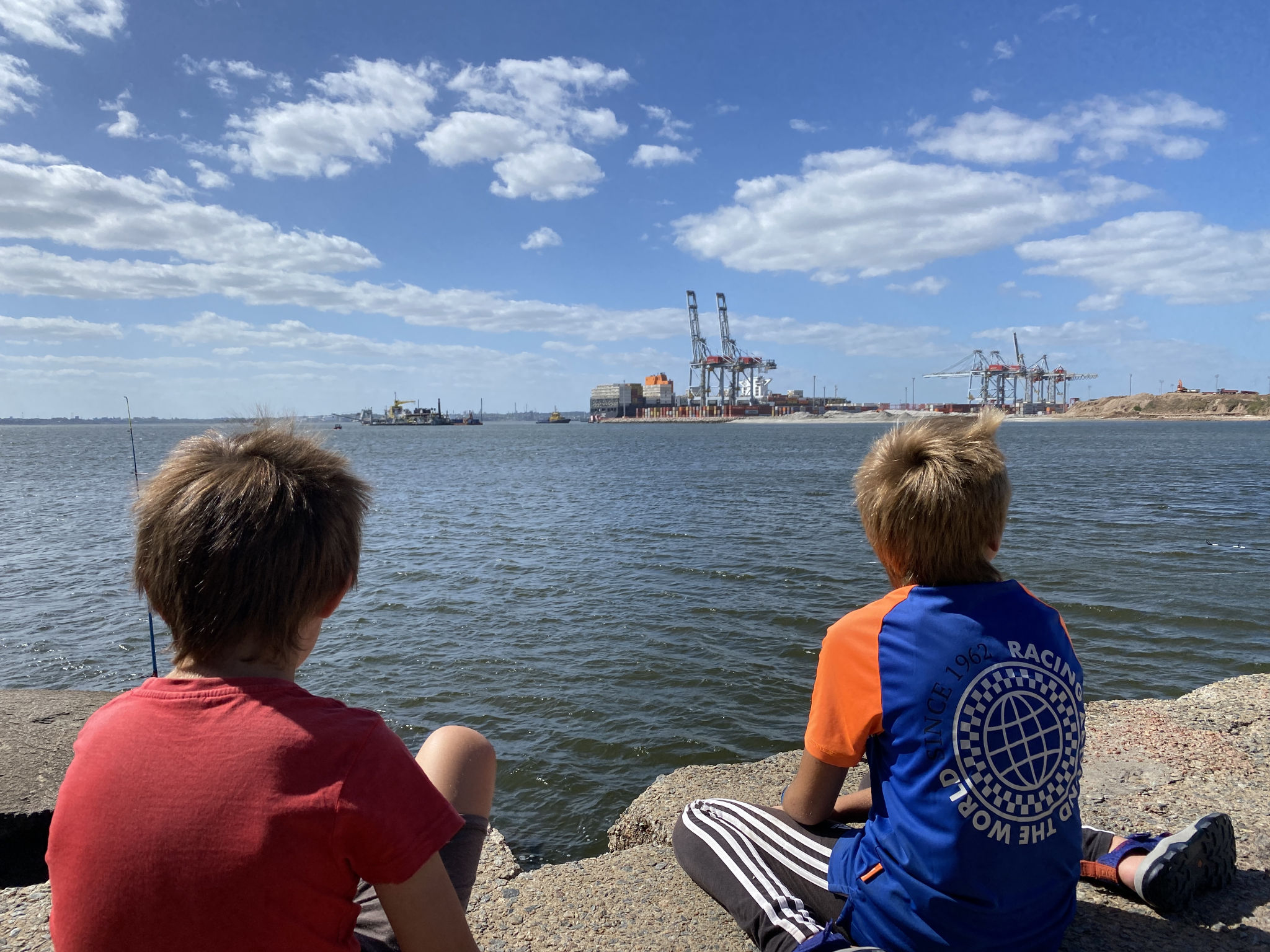 Uitzicht op de haven van Montevideo