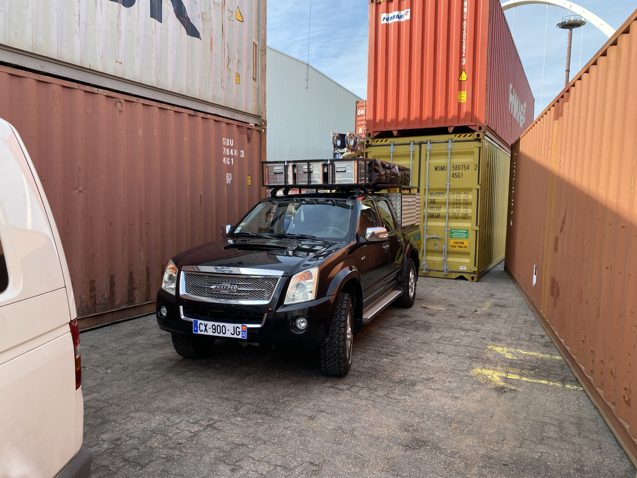 Pickup sortie du container