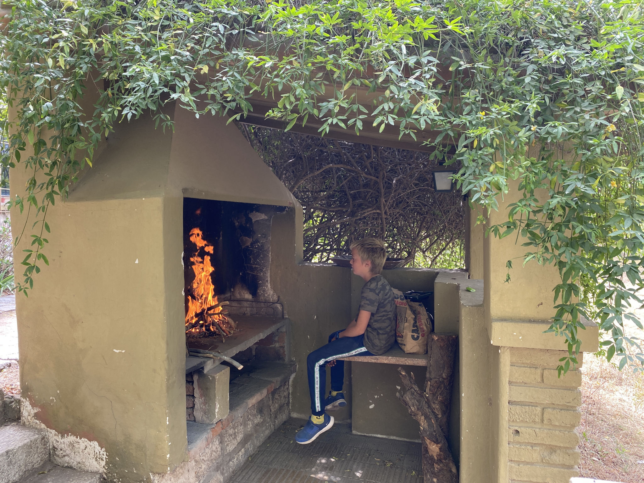 Le coin barbecue nettoyé