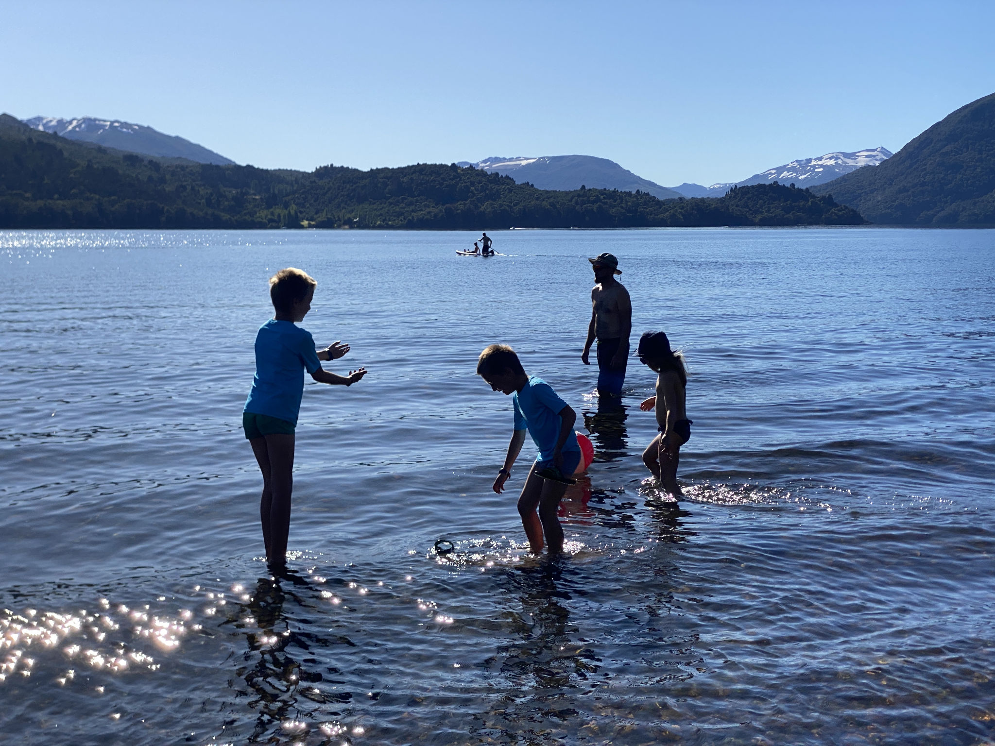 Bain un 25 décembre au lac Lolog