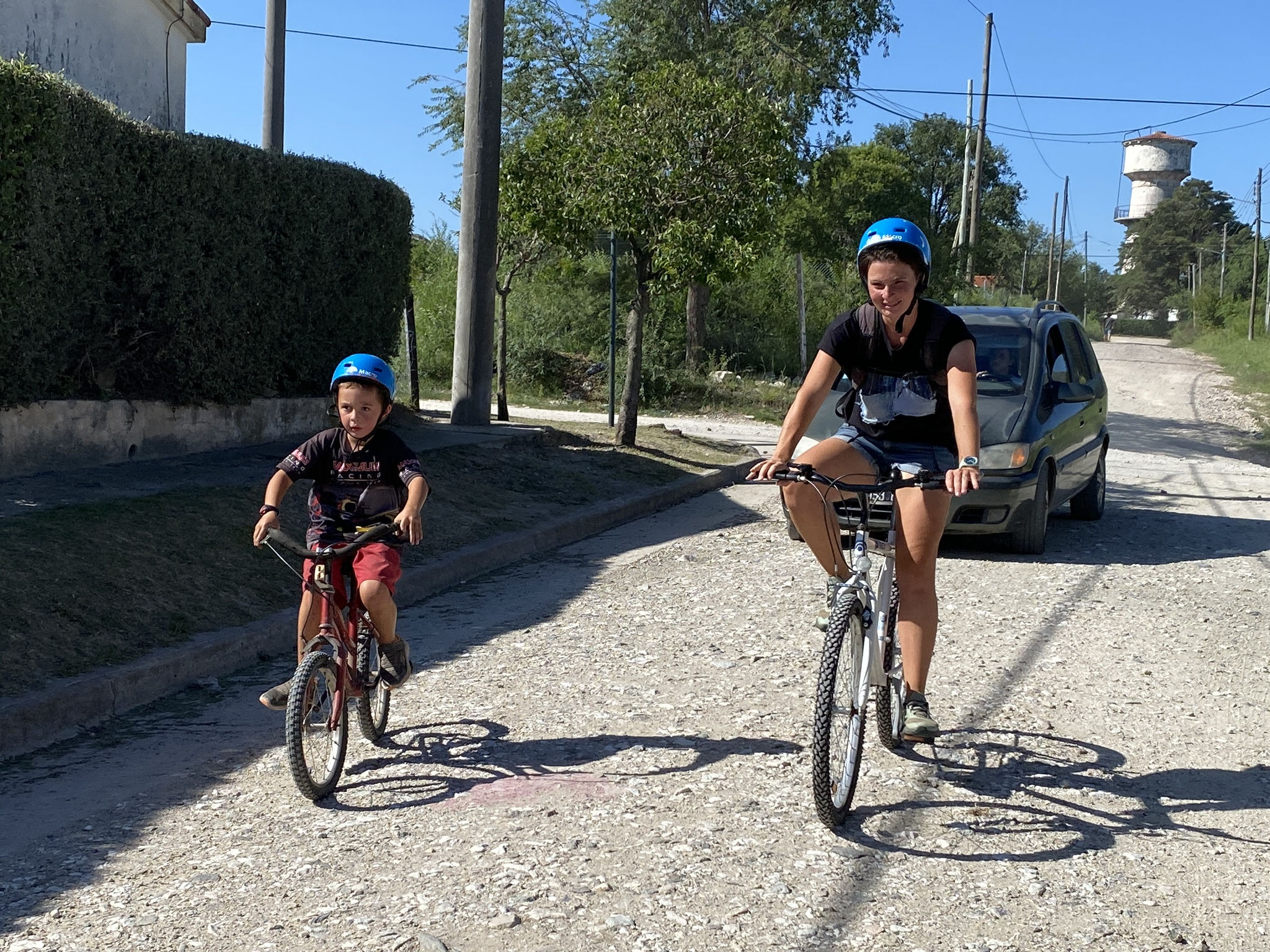 Louis et Rosanne à velo