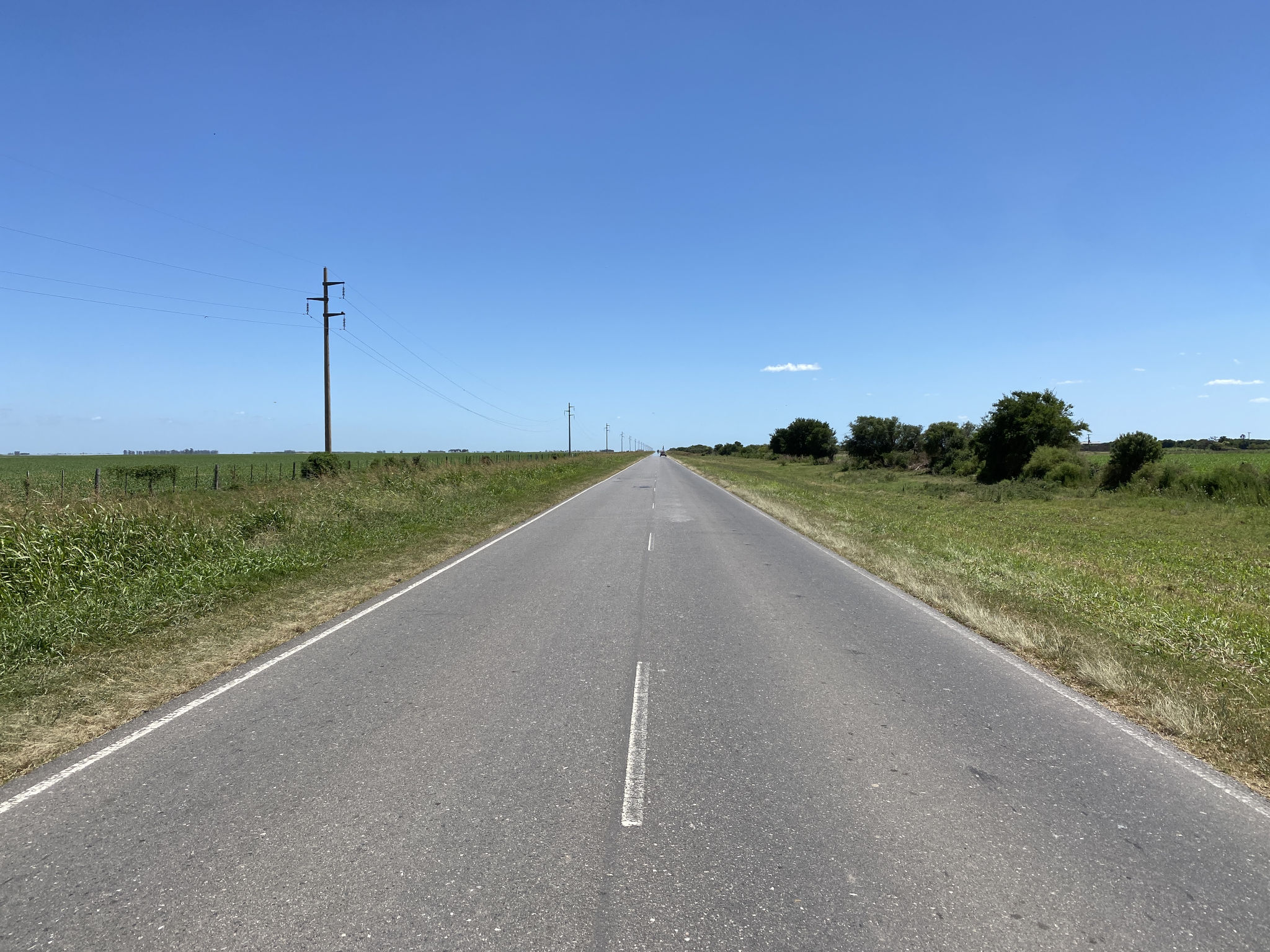 Route traversant la plaine